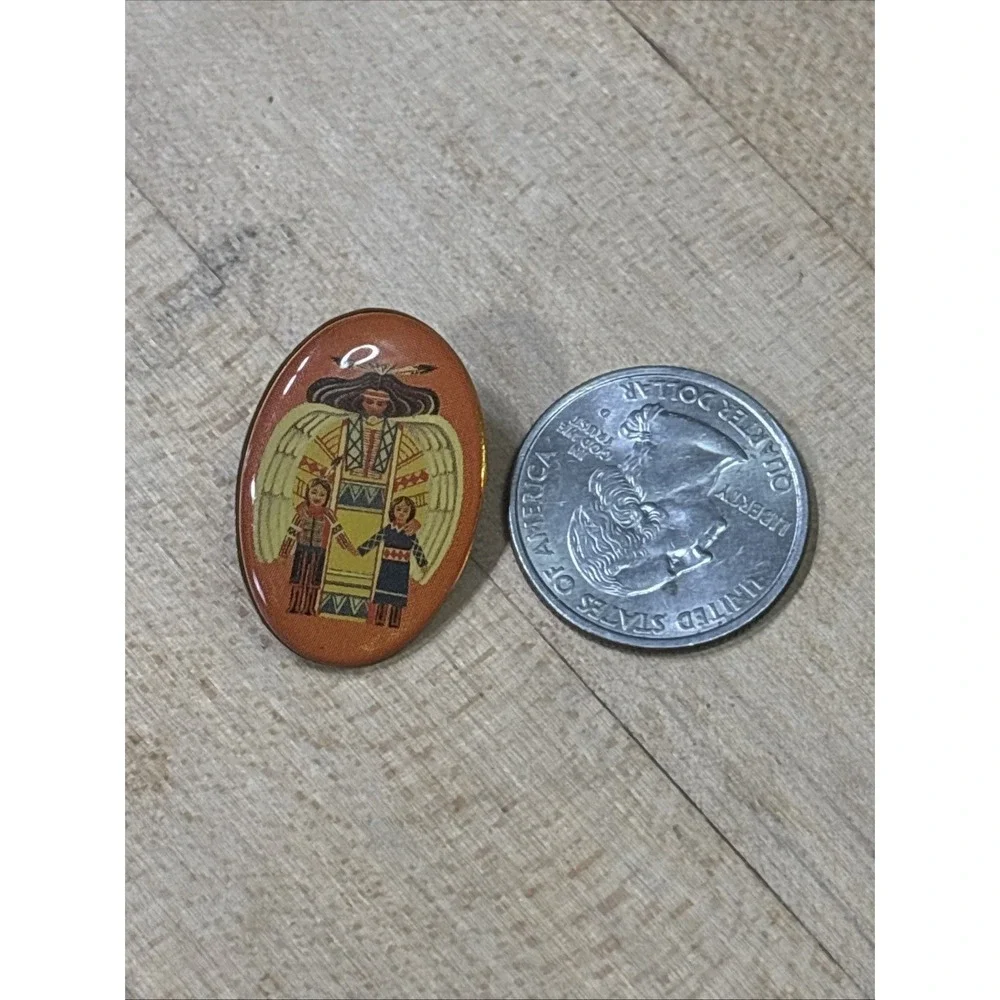 Native American Indian Enamel Lapel Hat Tie Pin